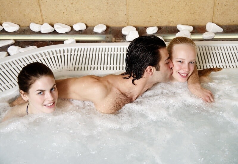 Threesome in a jacuzzi