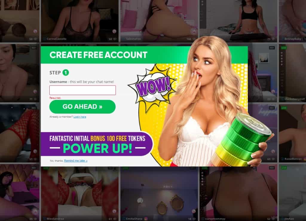 bongacams review - create a free account offer